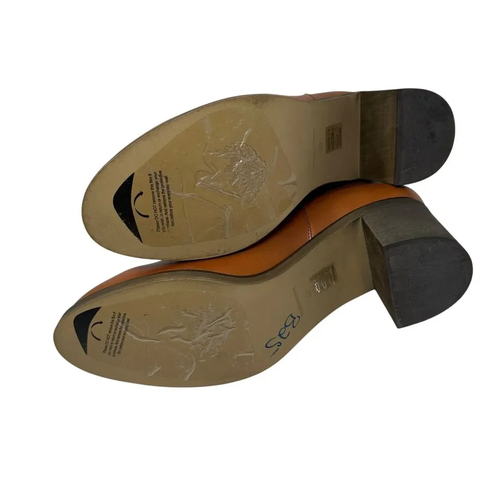 Free People Cairo Tan Platform Leather Booties Size 42 US‎ Size 11 NWOB